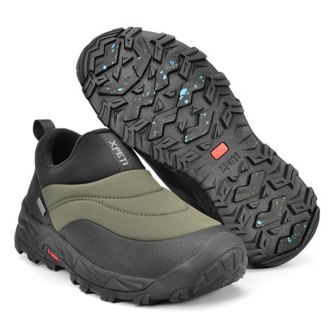 XPETI Men's Cocoon Moc Low-cup Hiking Snow Winter Shoes